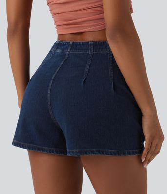 Halara Flex™ High-Waist-Jeans-Shorts 3.5'' mit Taschen