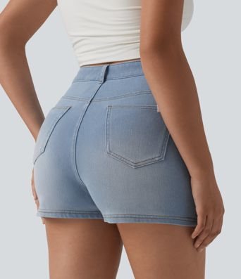 Halara Flex™ Denim High Waisted Micro Casual Skort with Pockets