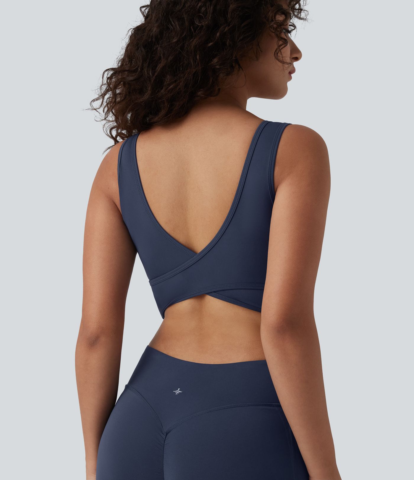 Halara UltraSculpt™ V Neck Tummy Control Butt Lifting Workout Jumpsuit with Pockets-Easy Peezy Edition