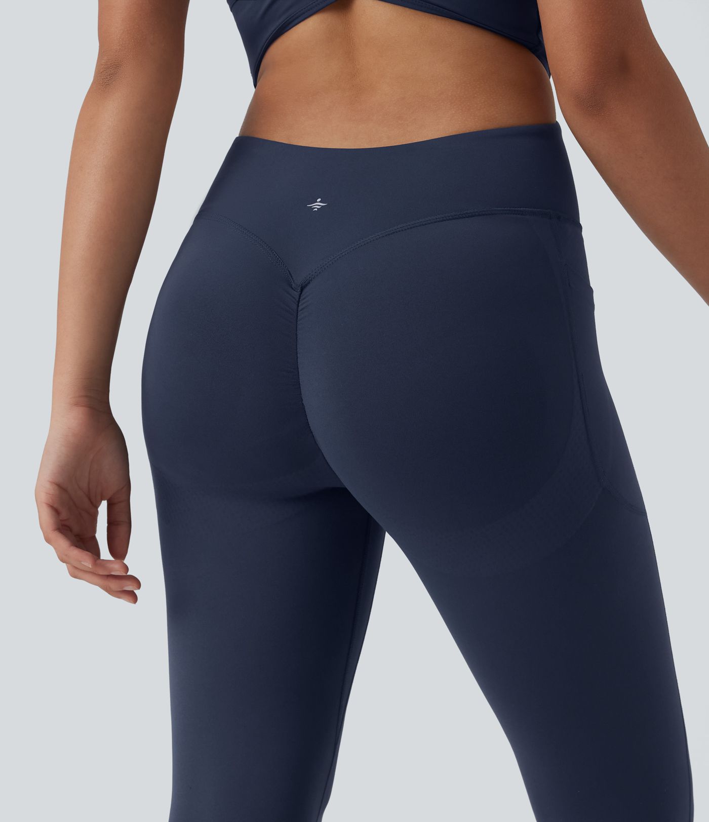 Halara UltraSculpt™ V Neck Tummy Control Butt Lifting Workout Jumpsuit with Pockets-Easy Peezy Edition