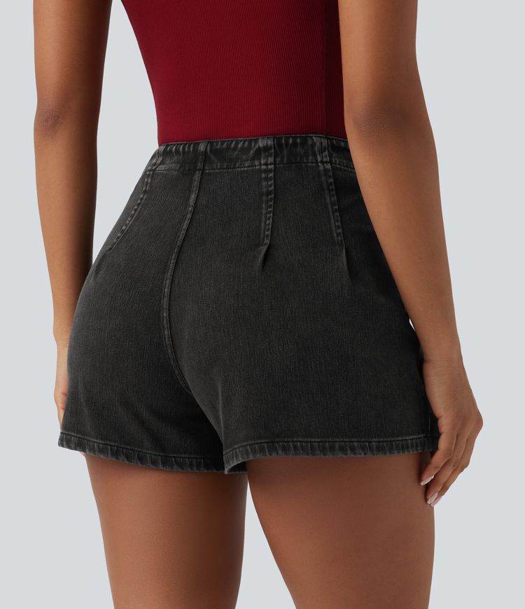 Halara Flex™ High Waisted Denim Casual Shorts 3'' with Pockets