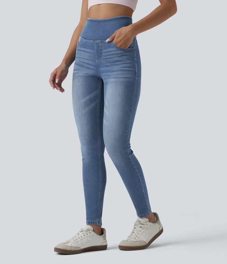 Jean skinny casual taille haute Halara Flex™ avec poches