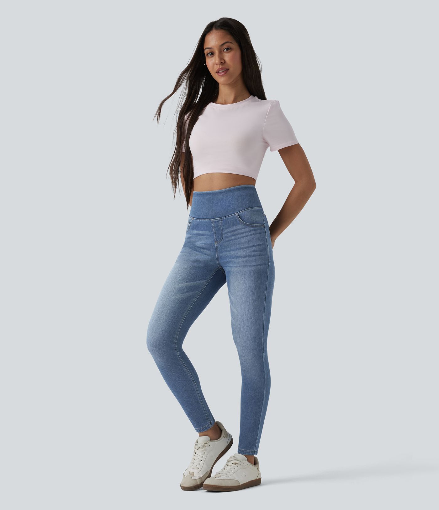 Jean skinny casual taille haute Halara Flex™ avec poches