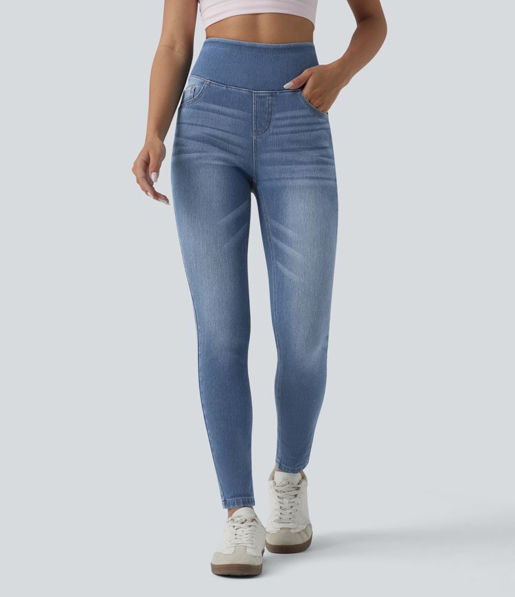 Jean skinny casual taille haute Halara Flex™ avec poches