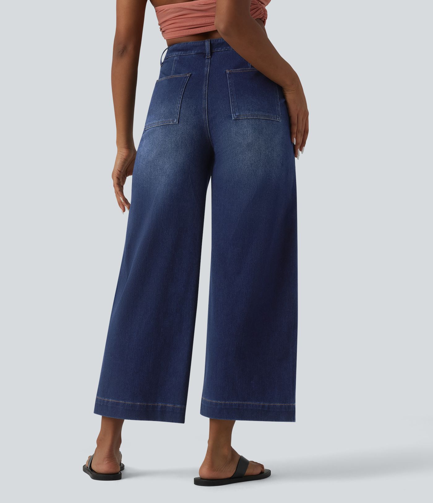 Halara Flex™ High Waisted Tummy Control Casual Baggy Jeans with Pockets