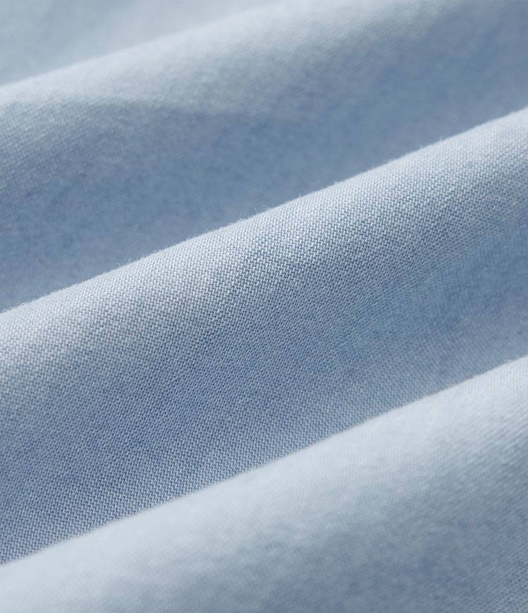 Blouse casual denim col V manches longues