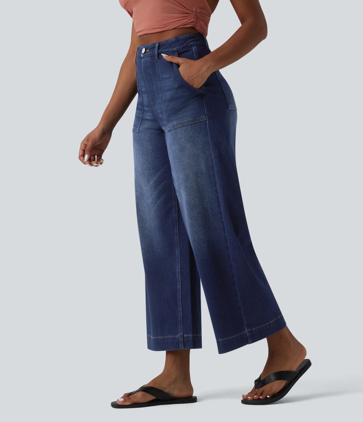 Halara Flex™ High Waisted Tummy Control Casual Baggy Jeans with Pockets