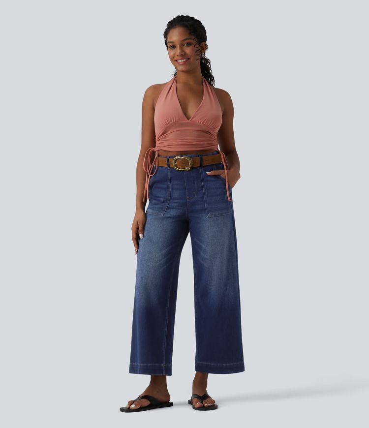 Halara Flex™ High Waisted Tummy Control Casual Baggy Jeans with Pockets