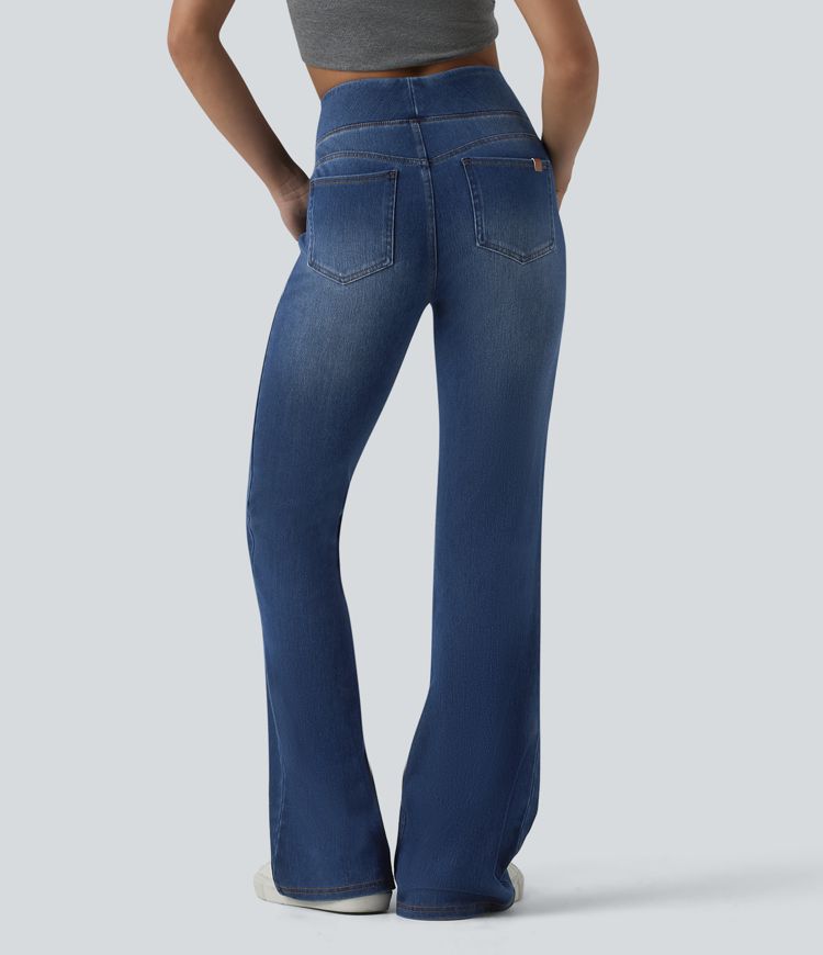 Halara Flex™ High Waisted Tummy Control Casual Flare Jeans with Pockets