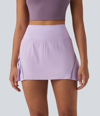 Breezeful™ Reflective High Waisted Pleated 2-in-1 Quick Dry Mini Tennis Skirt with Pockets