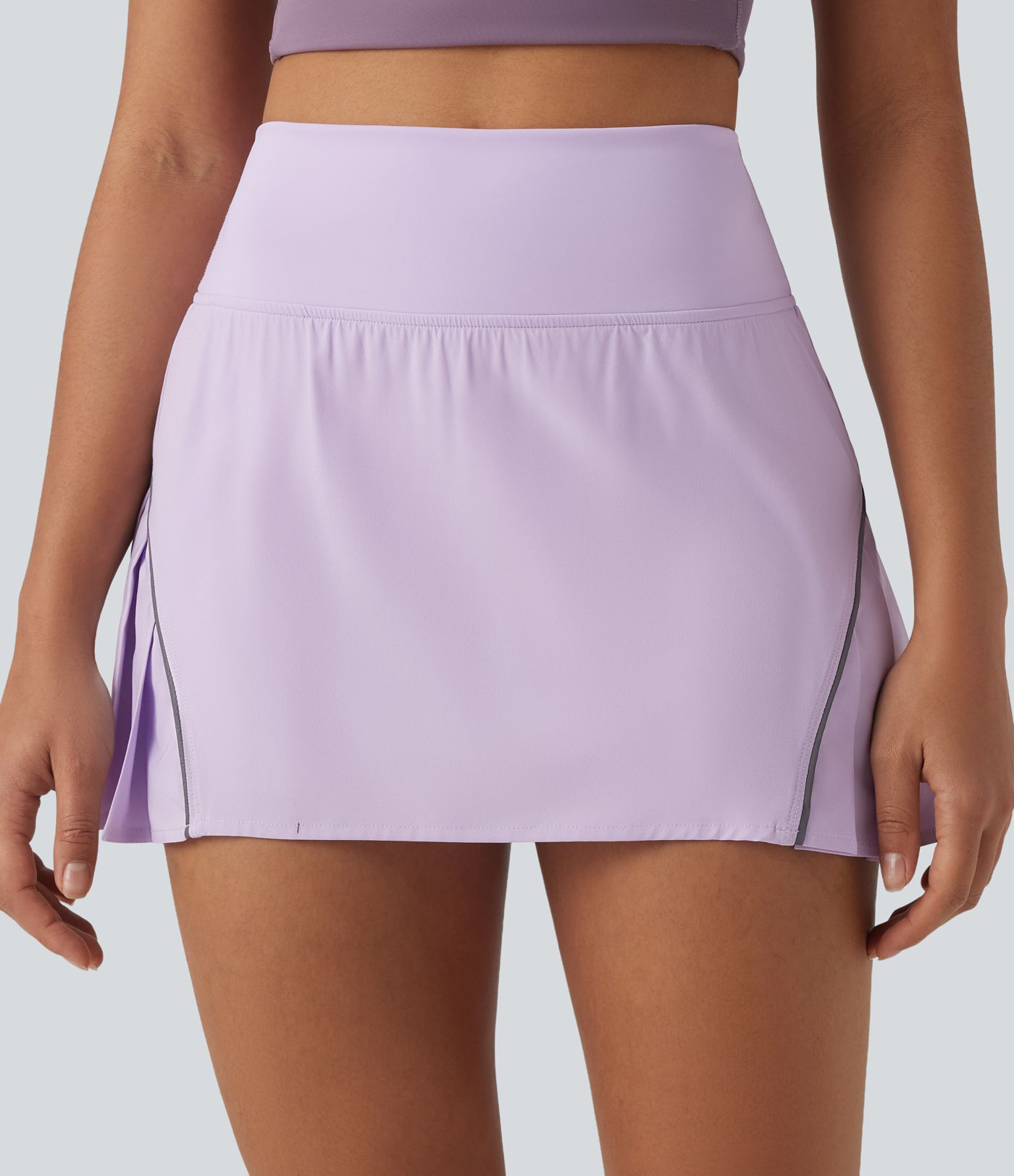 Breezeful™ Reflective High Waisted Pleated 2-in-1 Quick Dry Mini Tennis Skirt with Pockets Breezeful™ Reflective High Waisted Pleated 2-in-1 Quick Dry Mini Tennis Skirt with Pockets