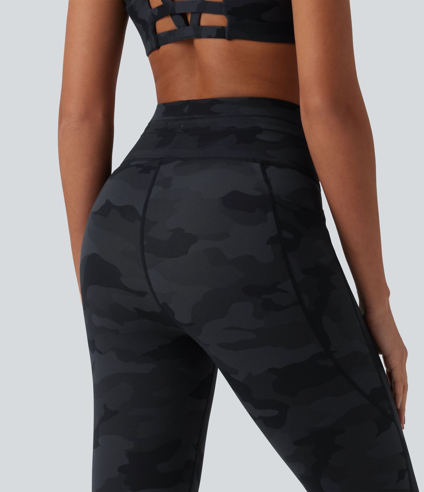 Halara UltraSculpt™ Camo Print High Waisted Drawstring Yoga Leggings with Pockets