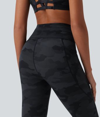 Halara UltraSculpt™ Camo Print High Waisted Drawstring Yoga Leggings with Pockets