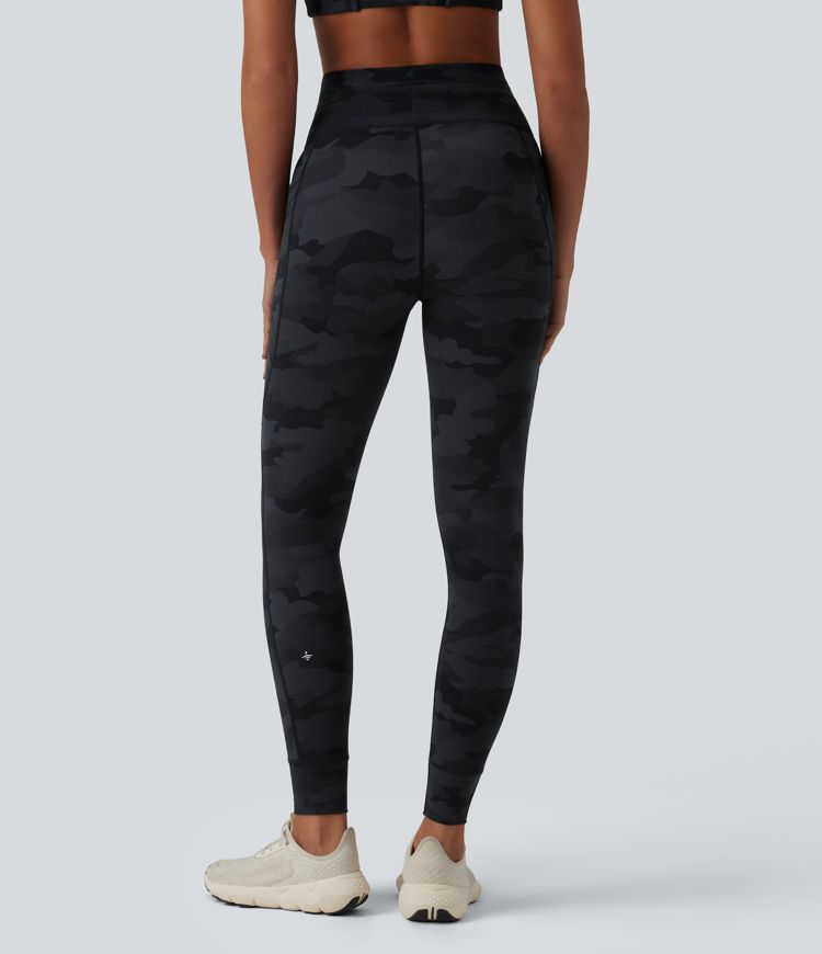 Halara UltraSculpt™ Camo Print High Waisted Drawstring Yoga Leggings with Pockets