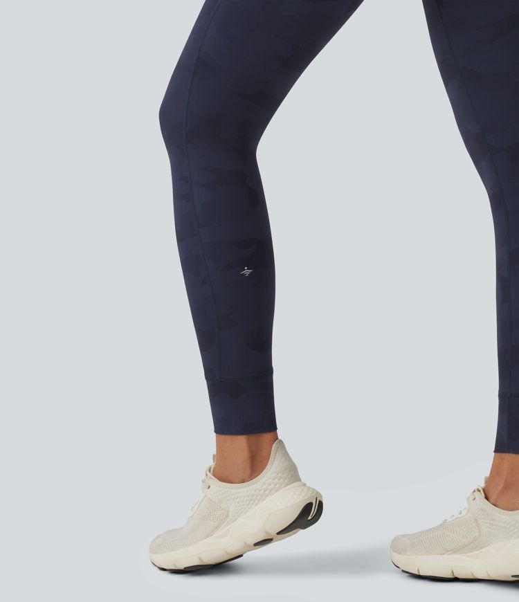 Halara UltraSculpt™ - Yoga-Leggings mit hohem Bund, Seitentaschen, Kordelzug und Camouflage-Muster