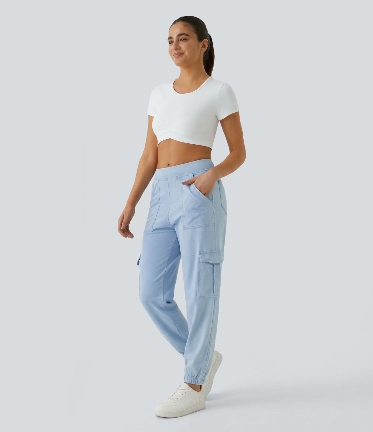 Halara Flex™ - Lässige Cargo-Joggers mit mittelhohem Bund und mehreren Taschen