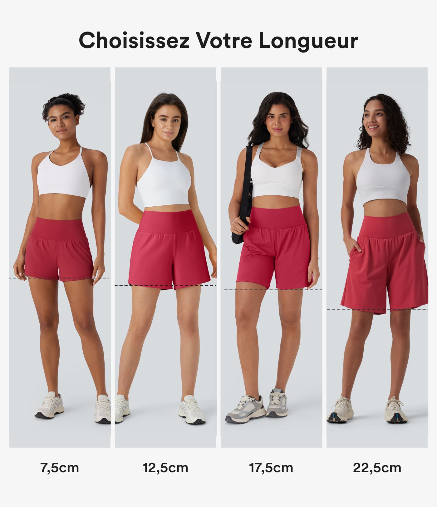 Short de yoga 2-en-1 SoftlyZero™ Airy taille super haute toucher frais 23 cm avec poches