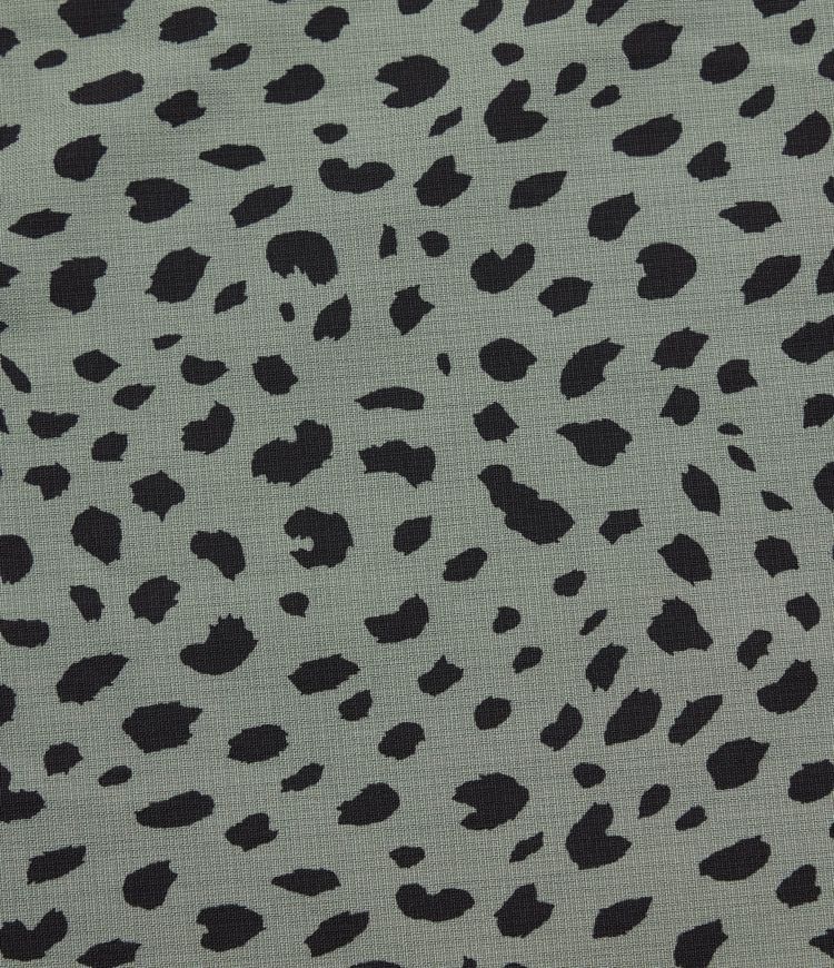 Pantalon casual large imprimé léopard taille haute avec nœud devant et poches