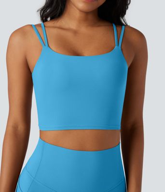 Halara UltraSculpt™ Double Straps Twisted Backless Cropped Yoga Tank Top