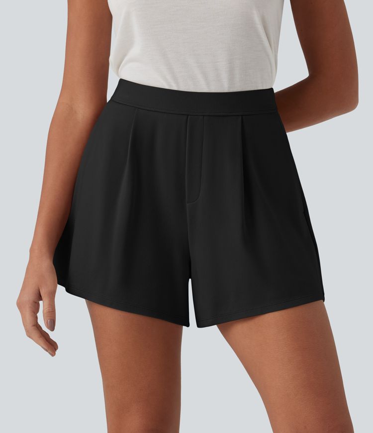 SculptKnit shorts informales de cintura alta con bolsillos