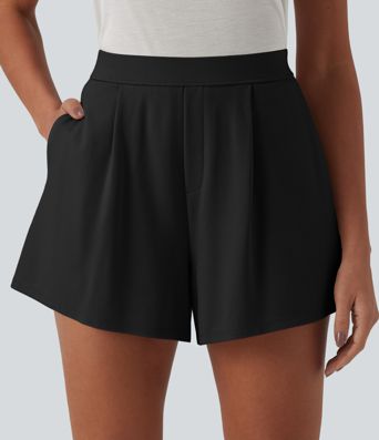 SculptKnit shorts informales de cintura alta con bolsillos