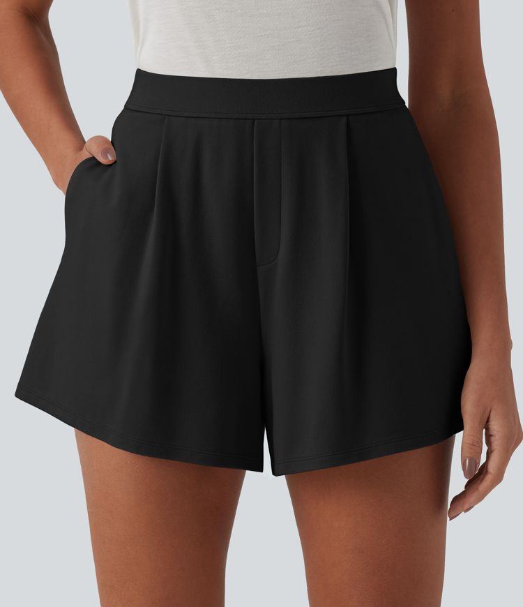 SculptKnit shorts informales de cintura alta con bolsillos