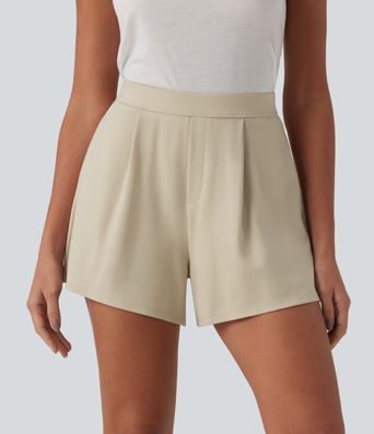 High Waisted Casual Shorts with Pockets