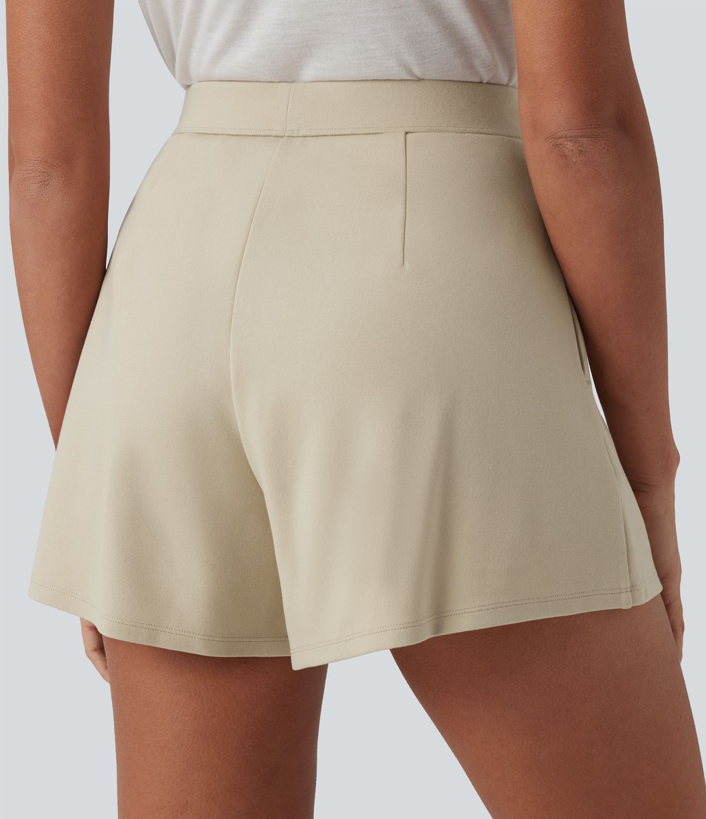 High Waisted Casual Shorts with Pockets