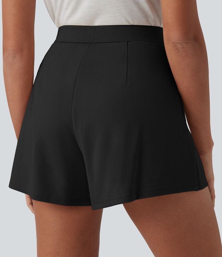 SculptKnit shorts informales de cintura alta con bolsillos