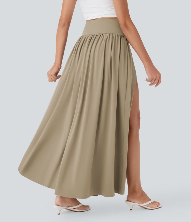 Breezeful™ High Waisted Tummy Control 2-in-1 Flowy Quick Dry Maxi Skirt