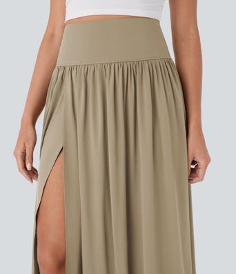 Breezeful™ High Waisted Tummy Control 2-in-1 Flowy Quick Dry Maxi Skirt