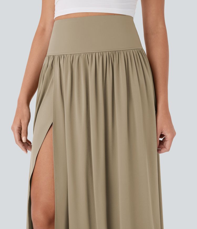 Breezeful™ High Waisted Tummy Control 2-in-1 Flowy Quick Dry Maxi Skirt