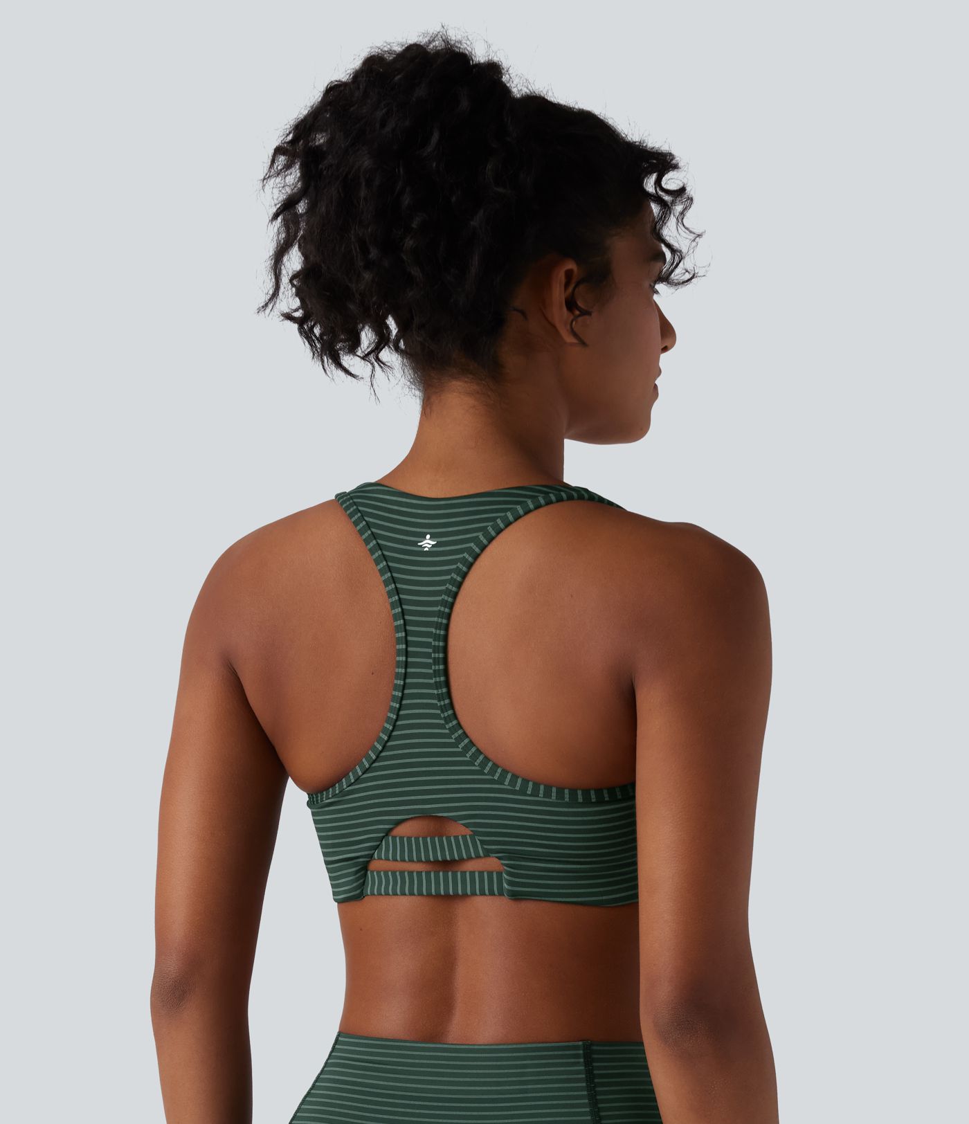 Medium Support Racerback Stripes Training Sports Bra