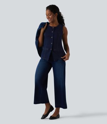Débardeur denim Halara Flex™ col rond