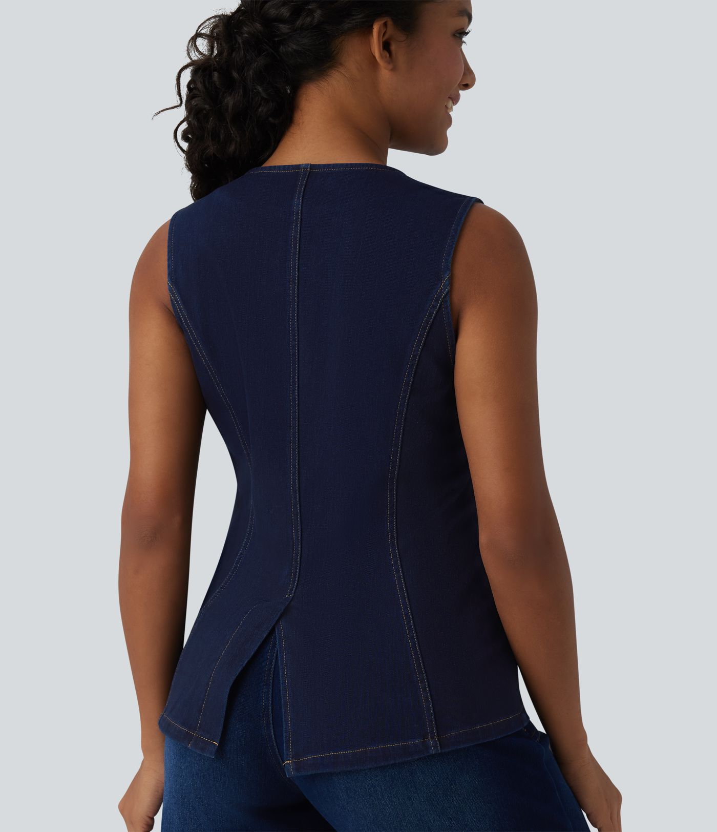 Débardeur denim Halara Flex™ col rond