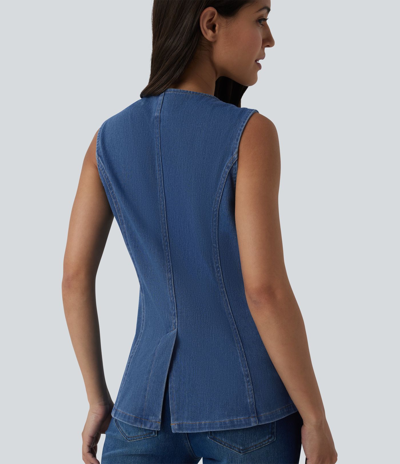 Débardeur denim Halara Flex™ col rond