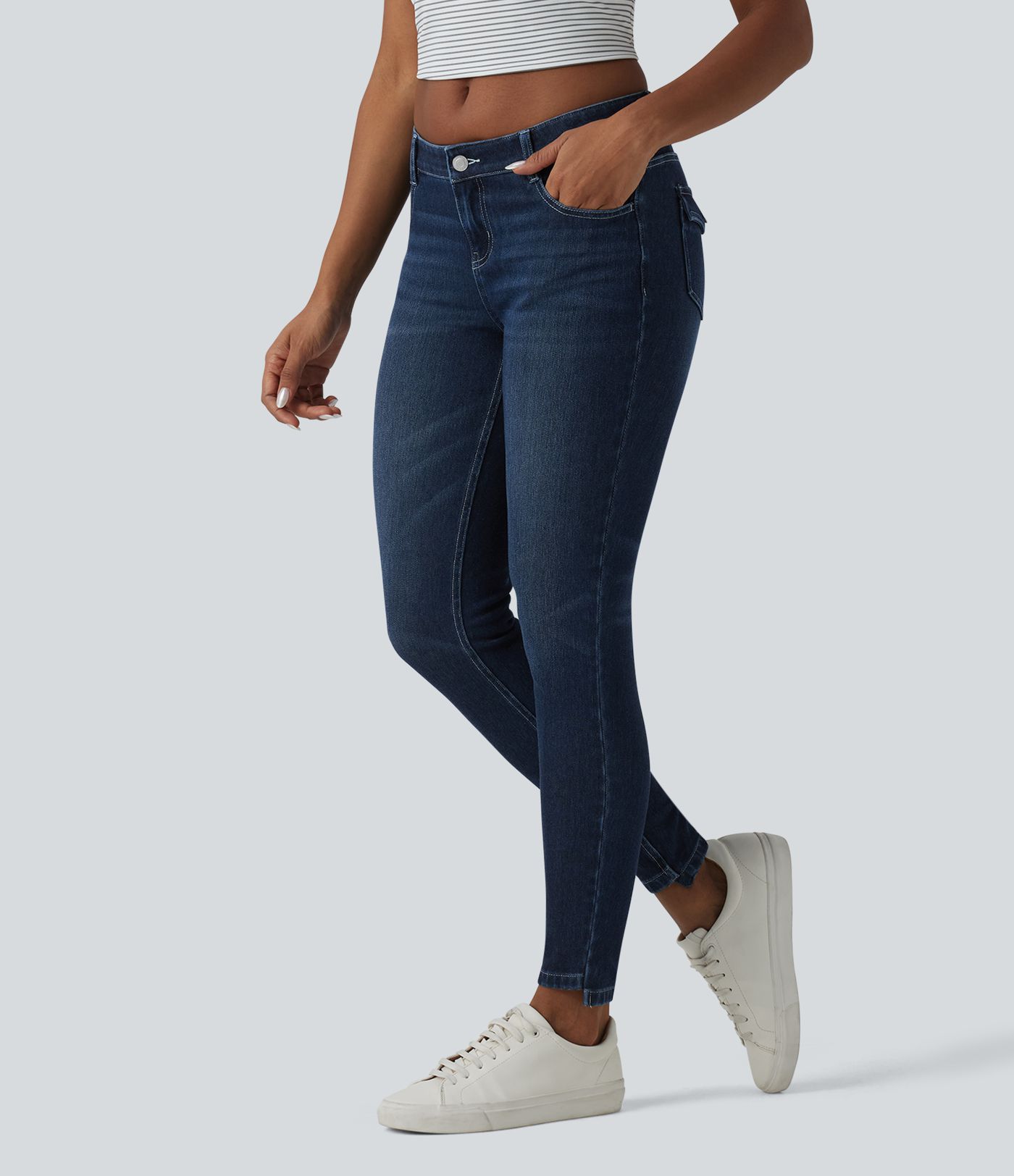 Halara Flex™ Low Rise Casual Skinny Jeans with Pockets