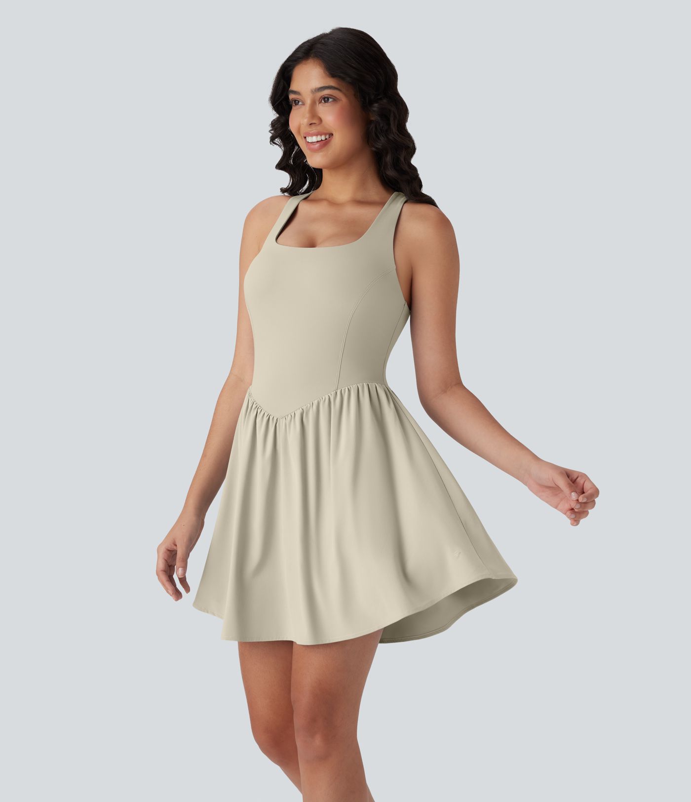 Breezeful™ Corset 2-in-1 Pocket Mini Quick Dry Flowy Pickleball Active Dress-Longer Legnth