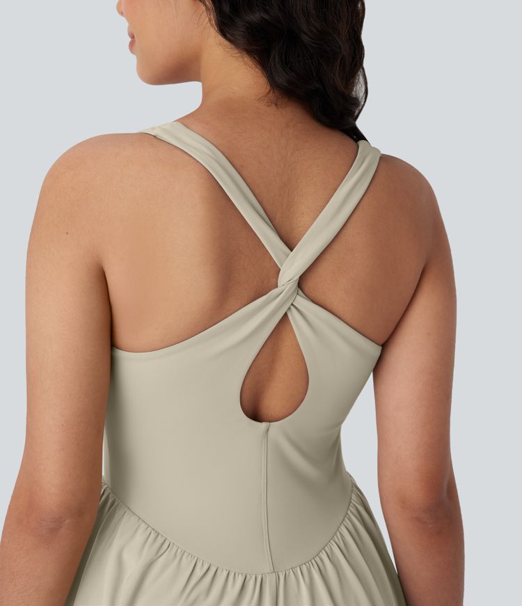 Breezeful™ Corset 2-in-1 Pocket Mini Quick Dry Flowy Pickleball Active Dress-Longer Legnth