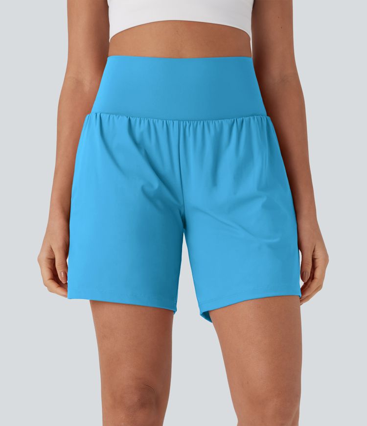 Softlyzero™ Airy Super High Waisted 2-in-1  Yoga Shorts 7" with Pockets