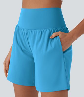 Softlyzero™ Airy Super High Waisted 2-in-1  Yoga Shorts 7" with Pockets