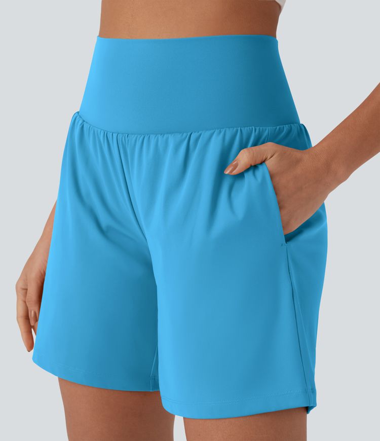 Softlyzero™ Airy Super High Waisted 2-in-1  Yoga Shorts 7" with Pockets