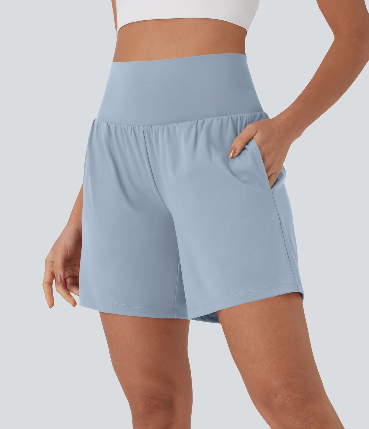 Softlyzero™ Luftige Yoga-Shorts mit höherem Bund, 2-in-1, Cool Touch, 7 Zoll mit Taschen Softlyzero™ Luftige Yoga-Shorts mit höherem Bund, 2-in-1, Cool Touch, 7 Zoll mit Taschen