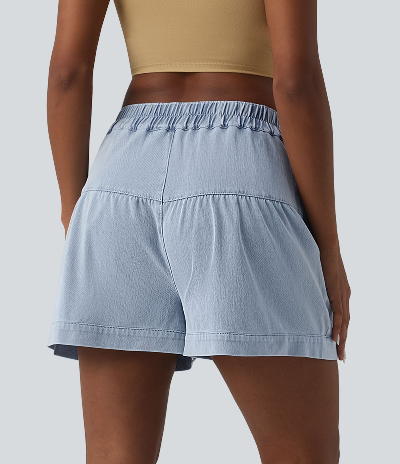 Short tailleur Halara Flex™ denim casual taille haute 7,5 cm avec poches