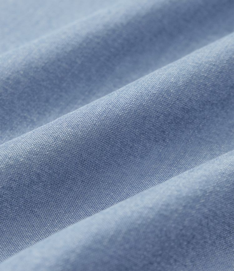 Robe courte casual denim col V manches longues avec nœud devant et poches