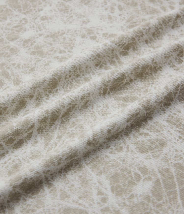 Cowl Neck Short Sleeve Ruched Tie Dye Casual T-Shirt