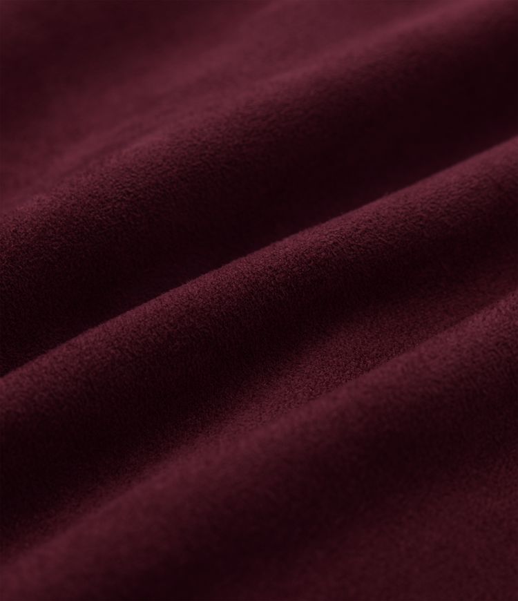 Jupe-short mini moulante taille haute gainante froncée en daim avec ourlet arrondi