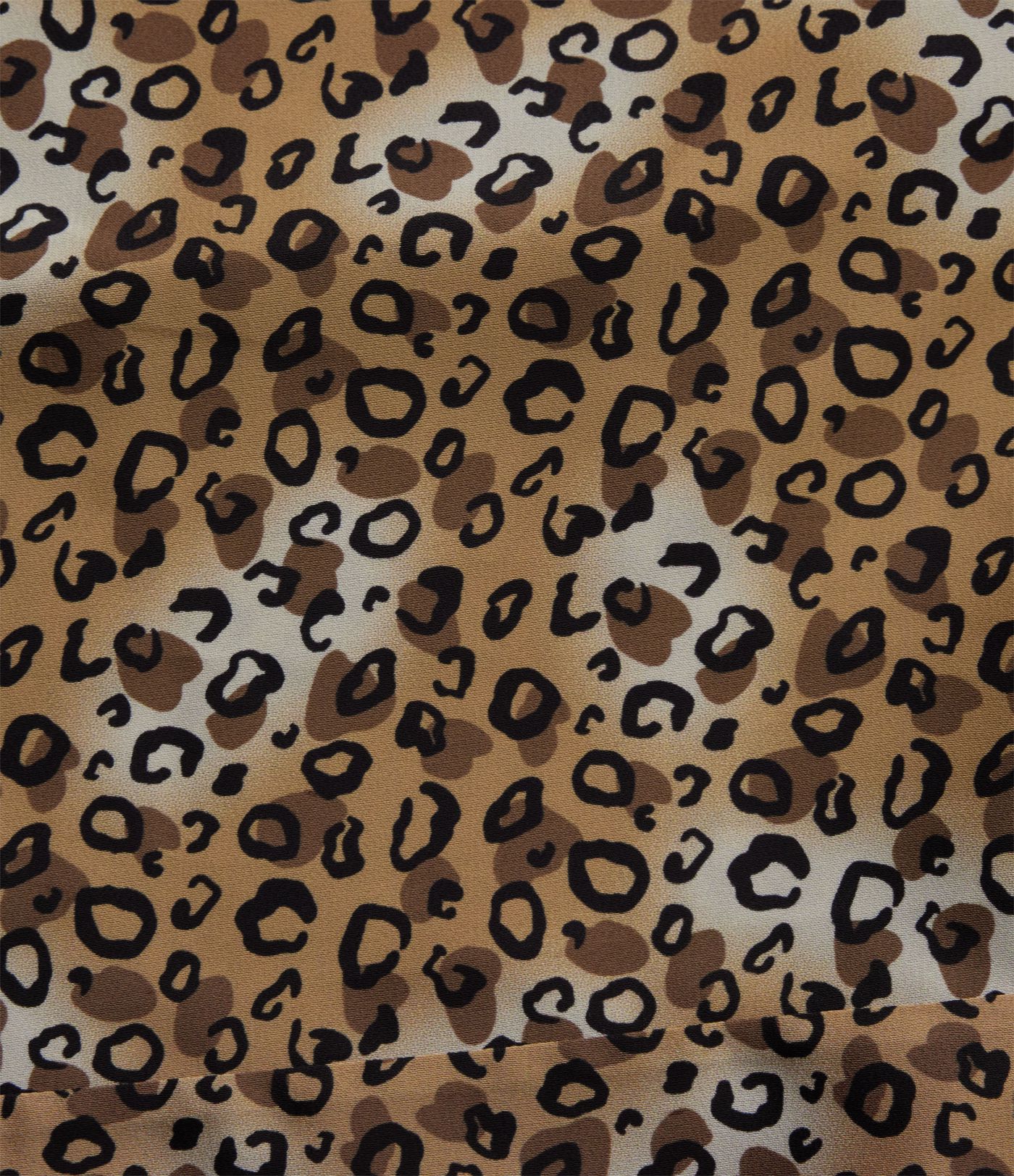 Stand Collar Leopard Print Casual Tank Top