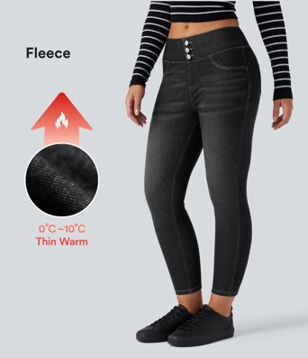 Halara Flex™ Denim Heat High Waisted 7/8 Casual Denim Leggings with Pockets