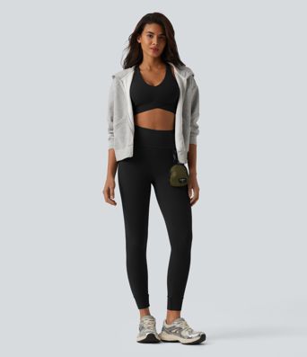 Legging 7/8 Halara UltraSculpt™ randonnée taille haute avec boucle en D et poche zippée Legging 7/8 Halara UltraSculpt™ randonnée taille haute avec boucle en D et poche zippée